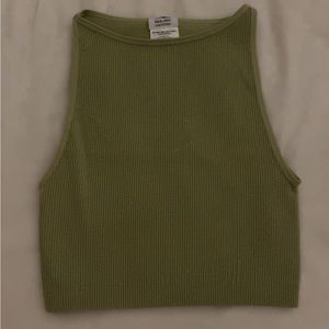 From cotton on, green crop top.